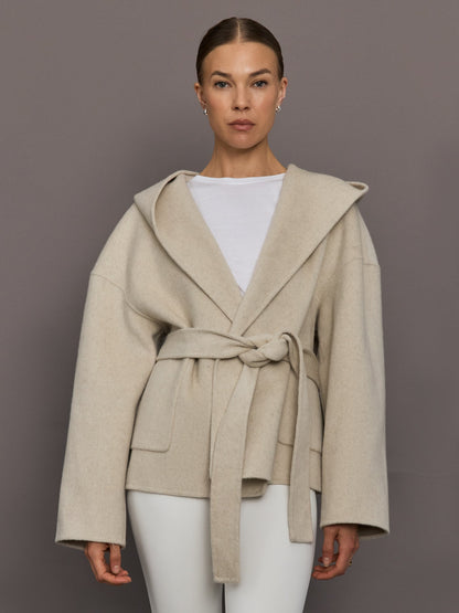 Carbon38 | Lyndi Hoody Coat - Creme