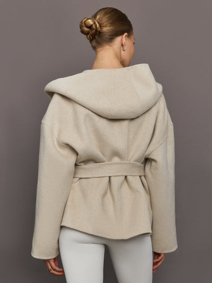 Carbon38 | Lyndi Hoody Coat - Creme