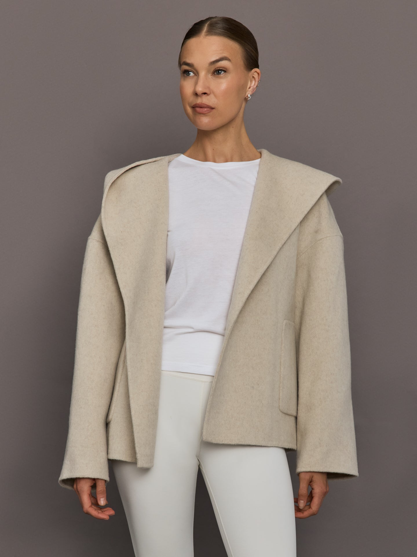 Carbon38 | Lyndi Hoody Coat - Creme