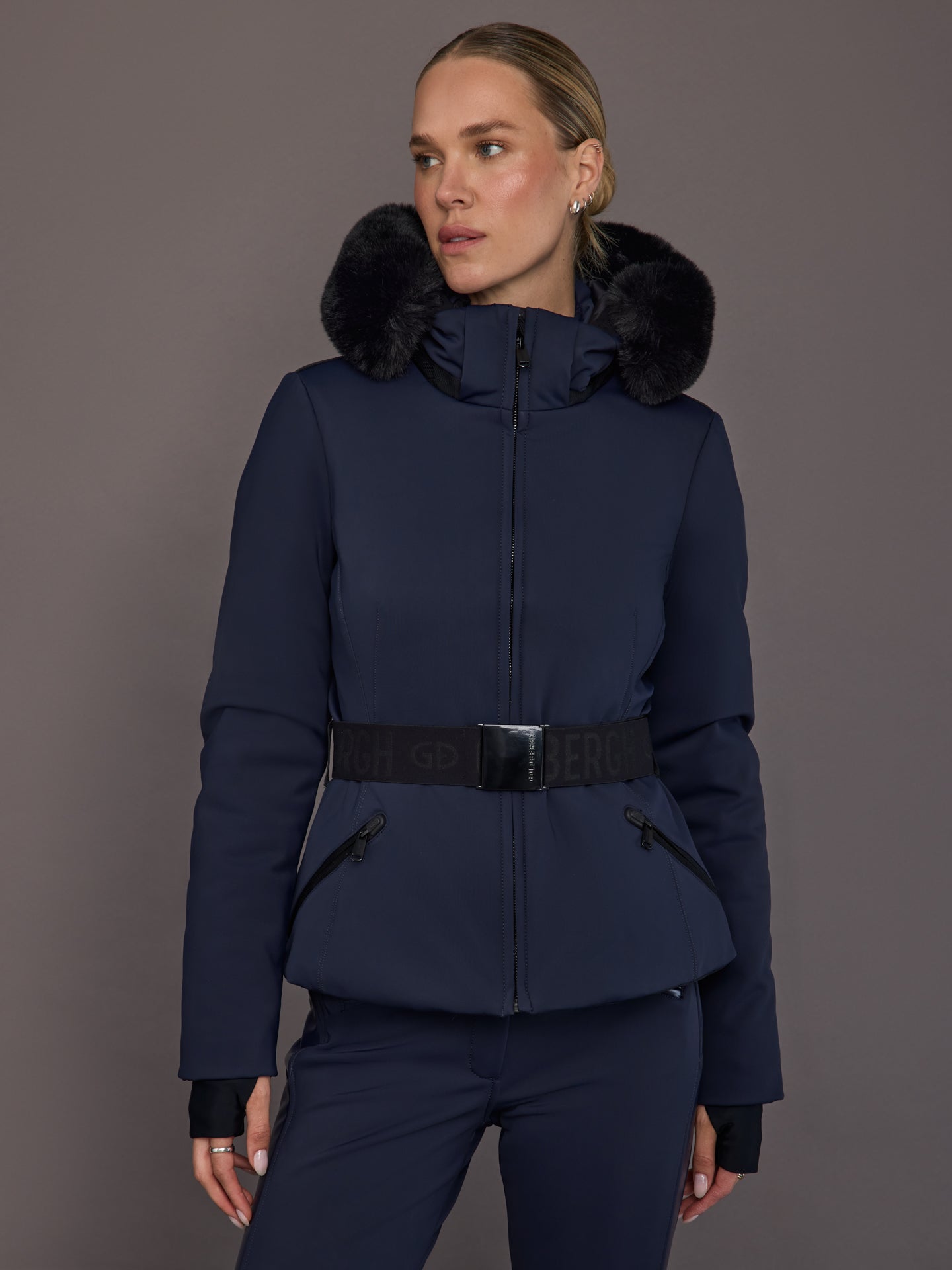 Carbon38 | Hida Ski Jacket Faux Border - Navy