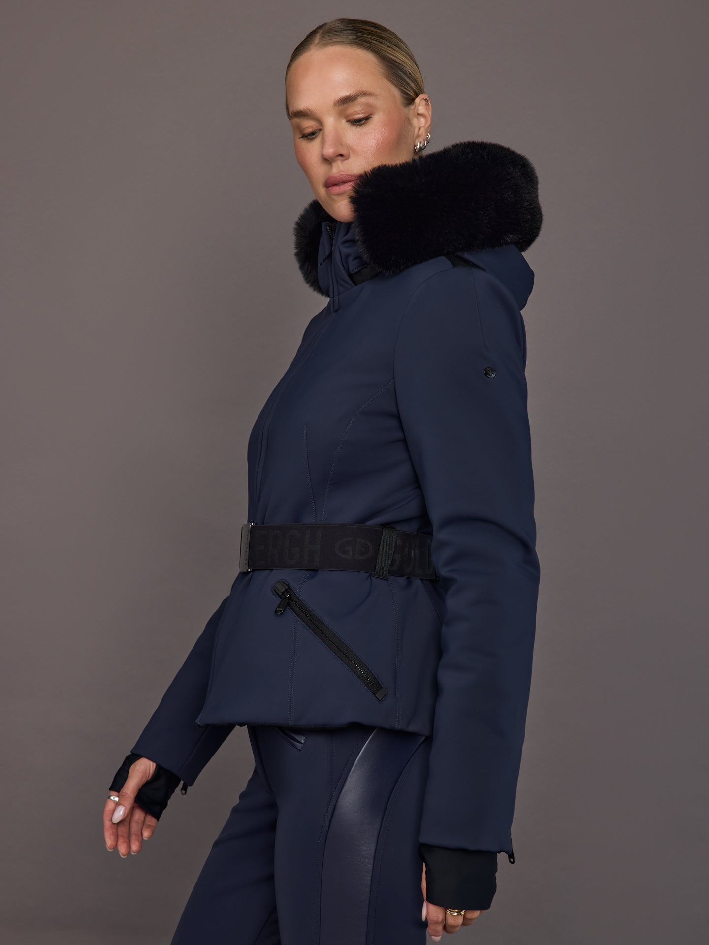 Carbon38 | Hida Ski Jacket Faux Border - Navy