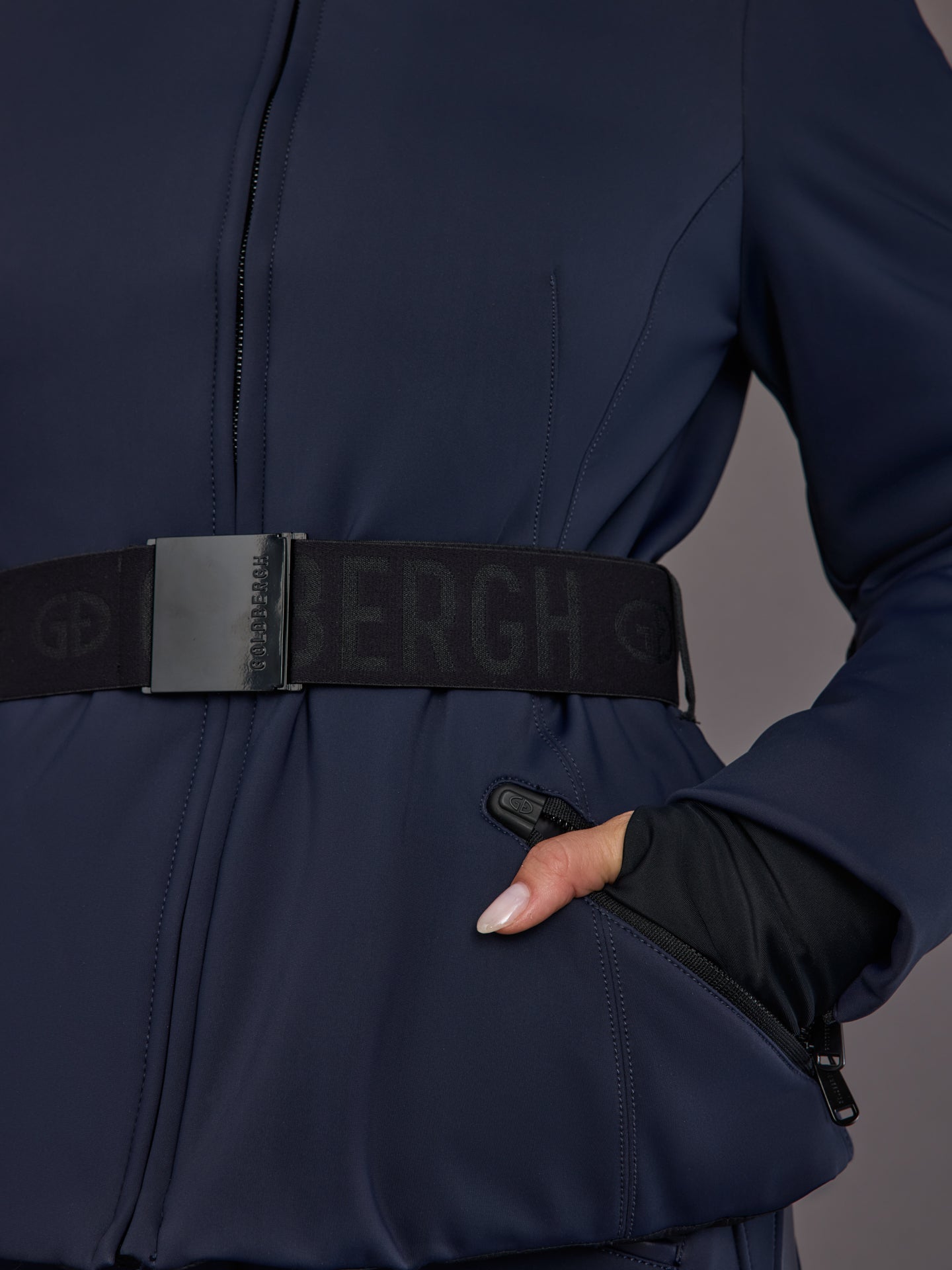 Carbon38 | Hida Ski Jacket Faux Border - Navy