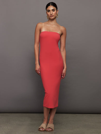 Carbon38 | Strapless Dress in Melt - Tomato