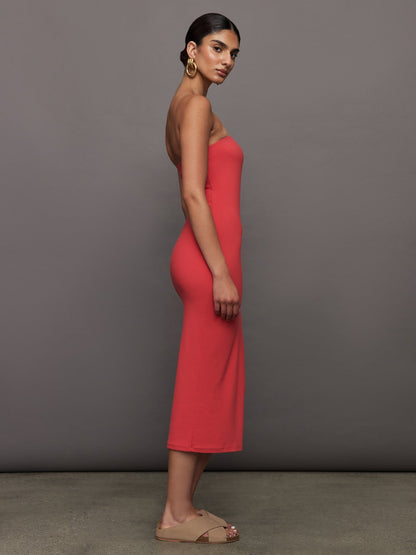 Carbon38 | Strapless Dress in Melt - Tomato