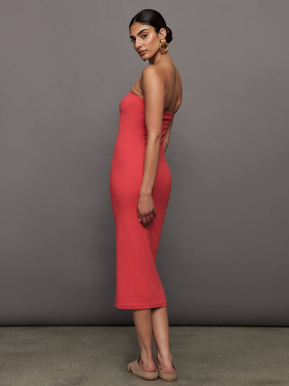 Carbon38 | Strapless Dress in Melt - Tomato