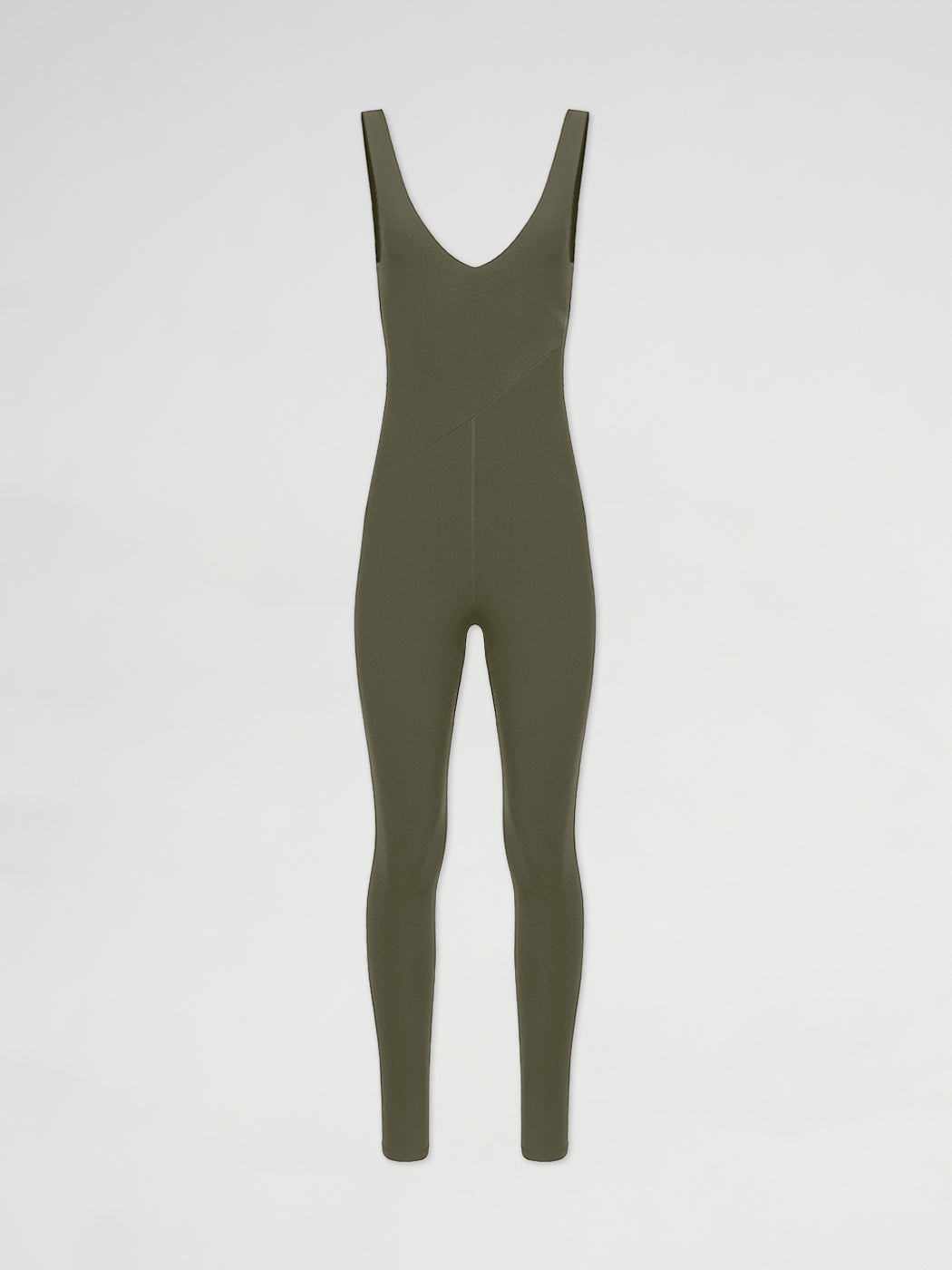 Carbon38 | V-Neck Jumpsuit in Melt - Olive