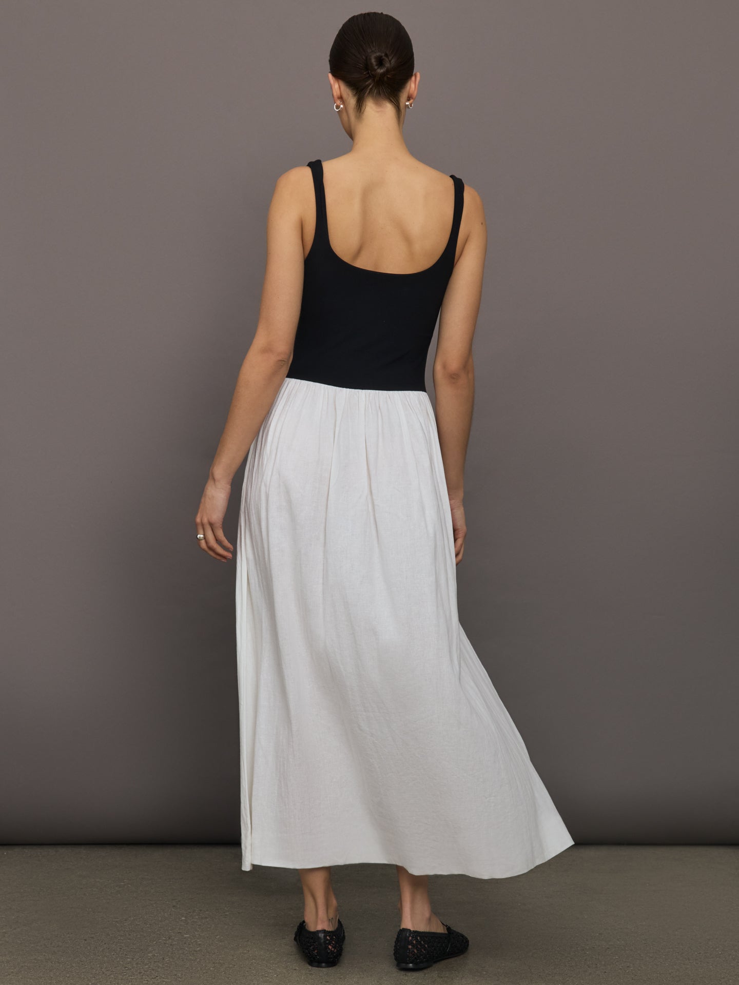 Carbon38 | Linen and Melt Dress - Black/White