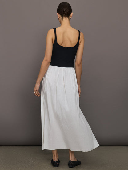 Carbon38 | Linen and Melt Dress - Black/White