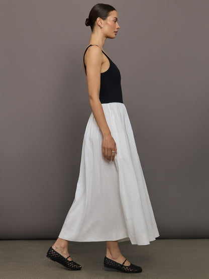 Carbon38 | Linen and Melt Dress - Black/White