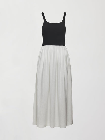 Carbon38 | Linen and Melt Dress - Black/White