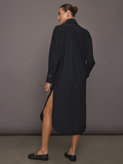 Carbon38 | Tropez Oversized Shirt Dress - Black