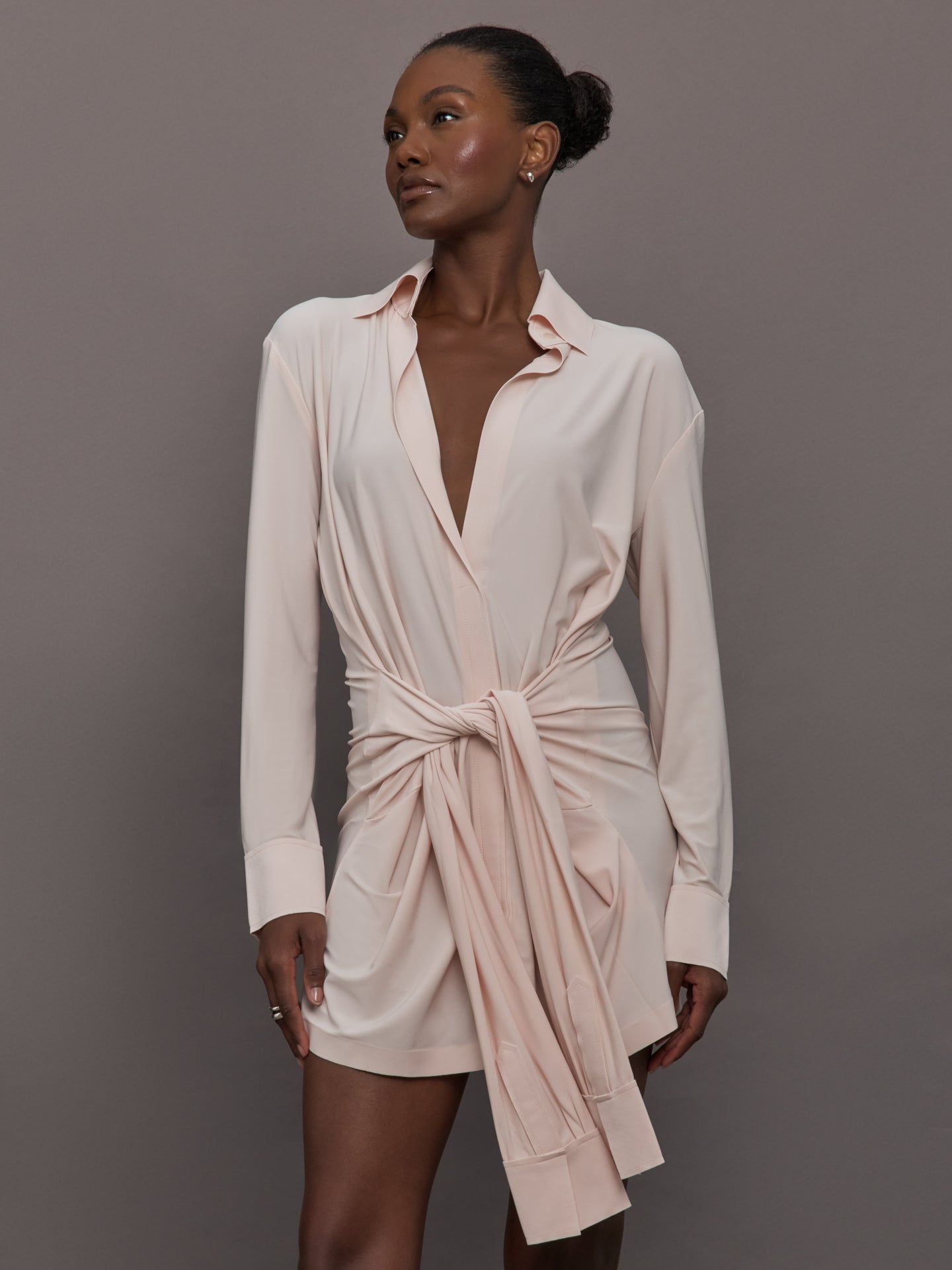 Carbon38 | Four Sleeve NK Shirt Mini Dress - Baby