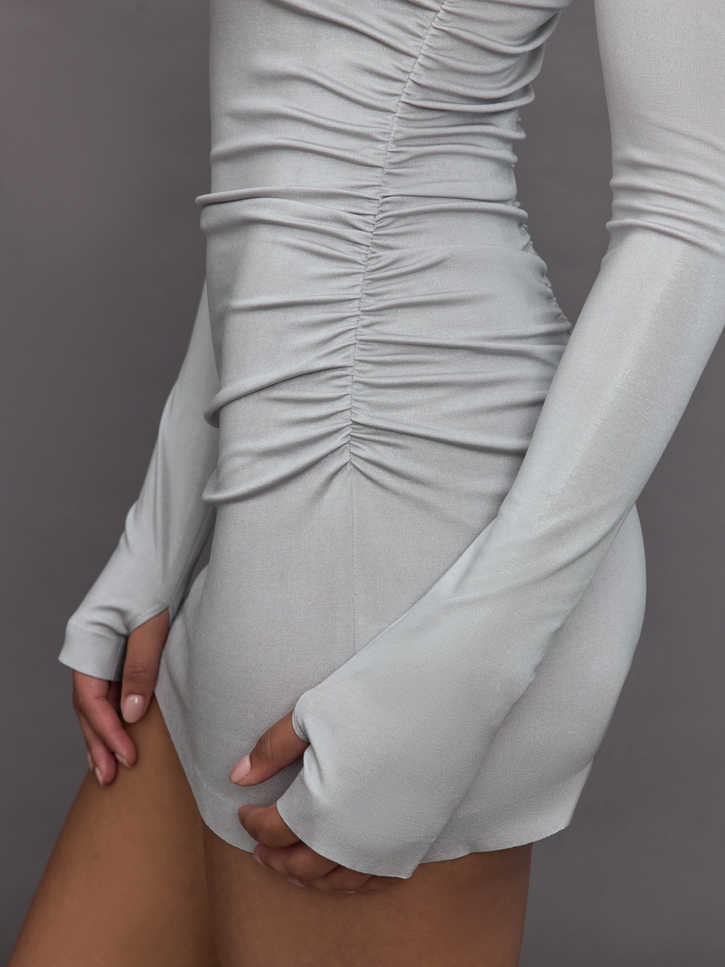 Carbon38 | Long Sleeve Turtleneck Pickleball Dress - Dove