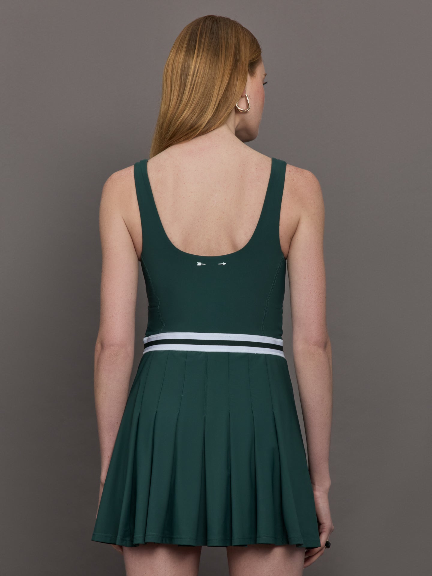 Carbon38 | Peached Lucette Pleated Dress - Green