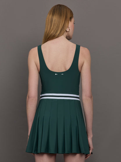 Carbon38 | Peached Lucette Pleated Dress - Green