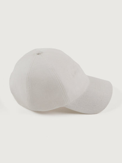 Carbon38 | Lo Linen Baseball Cap - Optic White Linen